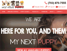 Tablet Screenshot of mynextpuppy.com